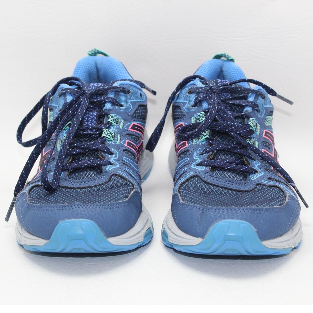 ASICS Gel-Venture 7 Blue Pink Teal Trail Running Shoes 1012A476 Womens‎ 6.5